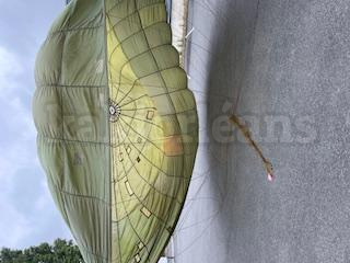 Voile de Parachute Kaki Suspentes Non Coupées