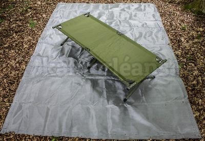 Bache originale armée Anglaise  1x1 mètre grise occasion état neuf.