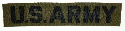 Ecusson tissé U.S. ARMY kaki à coudre.