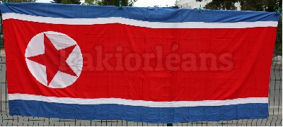 Drapeau de la COREE du NORD en coton