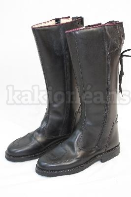 Bottes en cuir noire originale Armée Italienne