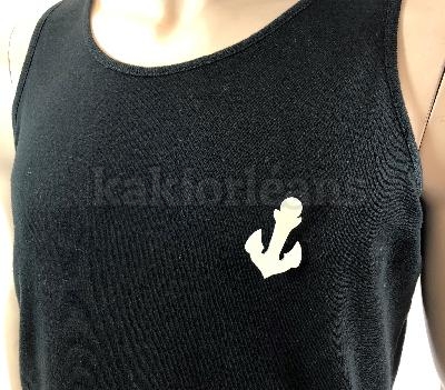 Broche ancre marine plastique blanc
