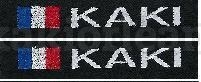 Lot de 2 bandes Patronymiques sur fond Noir avec drapeau France