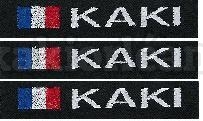 Lot de 3 bandes Patronymiques sur fond Noir avec drapeau France