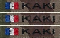 Lot de 3 Bandes Patronymiques Camo CE avec drapeau France