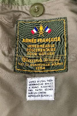 Impérméable réglementaire pour officier et sa doublure - original armée française