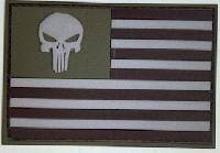 Stickers autocollants drapeau US PUNISHER basse visue kaki