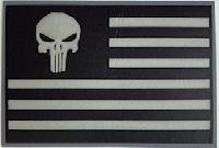 Stickers autocollants drapeau US PUNISHER basse visue NOIR