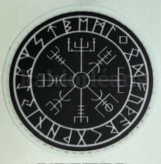 Autocollant Cercle runique scandinave NOIR