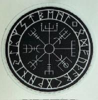 Autocollant Cercle runique scandinave NOIR