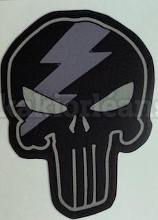 Autoclant Punisher NOIR avec un éclair Gris