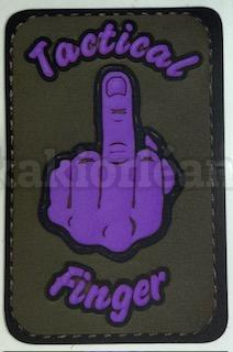 Autocollant TACTICAL FINGER violet