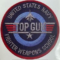 Autocollant TOP GUN effet broderie