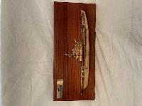 plaque décorative 3D porte avion Foch en laiton