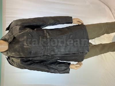 Manteau en cuir motard police française.