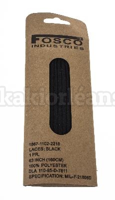 Lacet rond noir pour rangers